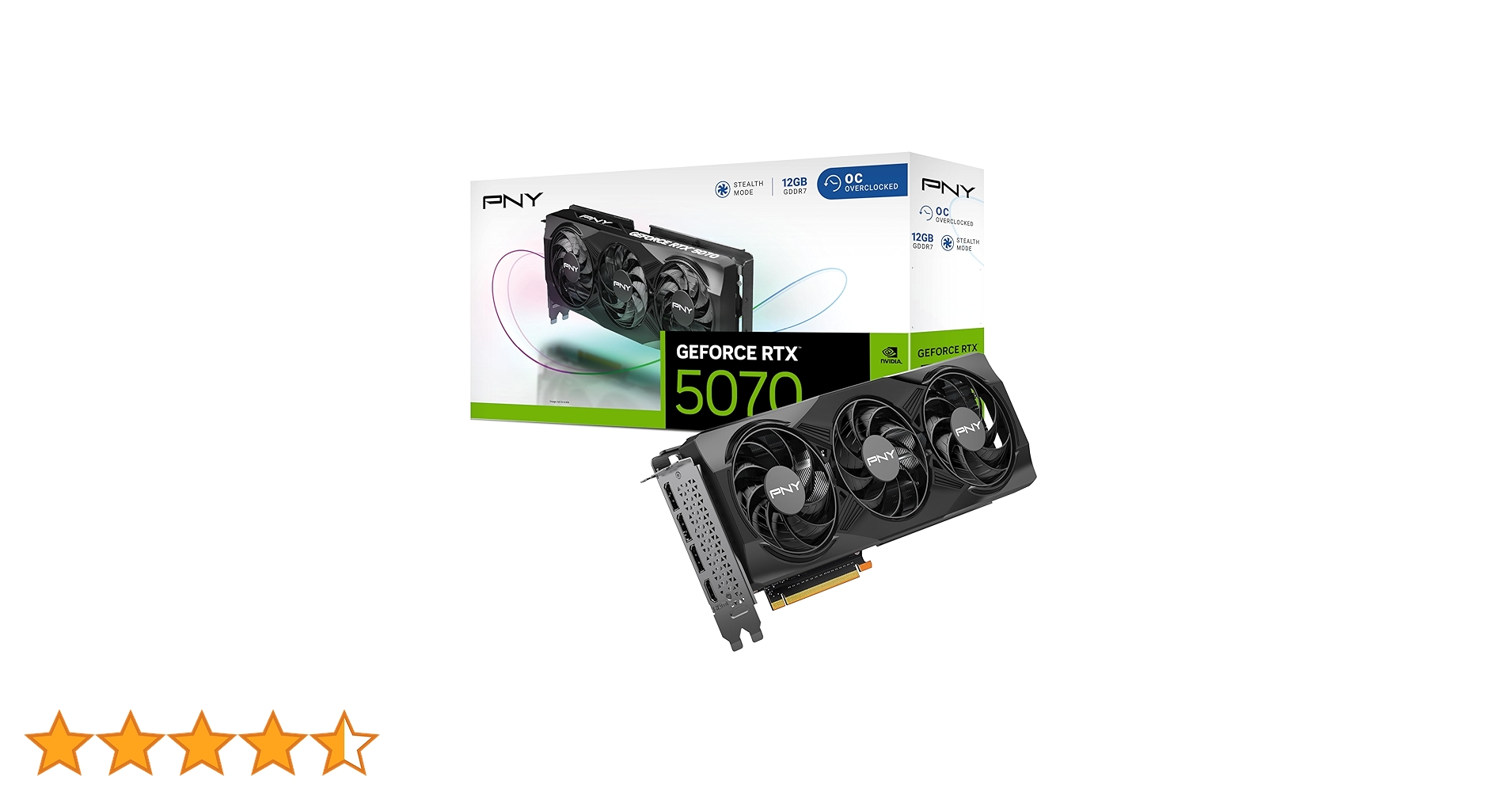 Amazon | PNY GeFORCE RTX 5070 12GB Overclocked TripleFan